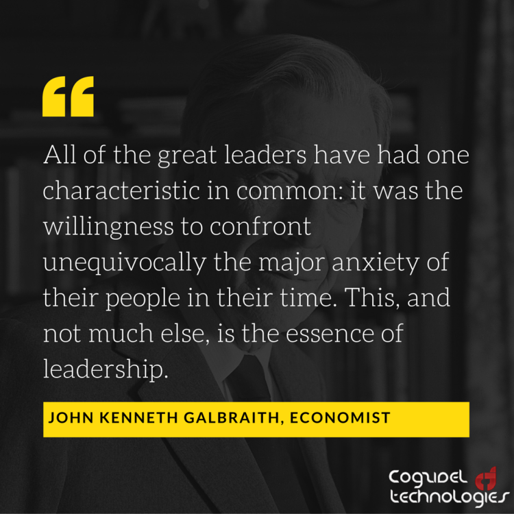 John Kenneth Galbraith On Leadership Startup Quote Cogzidel